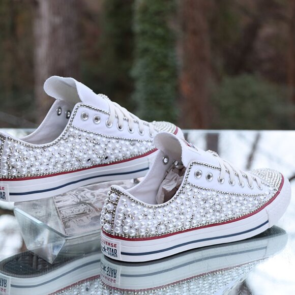 Converse Chuck Taylor All Star Low Rhinestones & Pearls - Picture 13 of 15